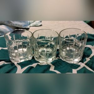 3 Anchor Hocking Manchester Tartan Glasses     2/24